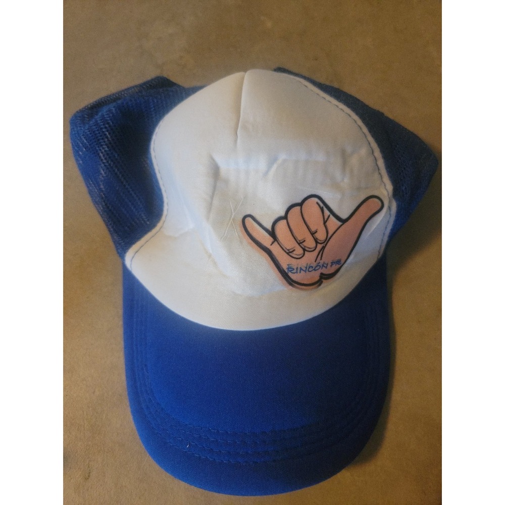 Rincon‎ Puerto Rico Shaka Trucker Hat Blue White Mesh Snapback Surf